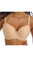 nude underwired moulded balcony T-shirt bra - front view