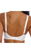 white underwired moulded balcony T-shirt bra - front view